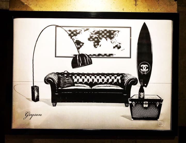 grysonアート3Lシャネルドンペリヴィトンオマージュパロディ