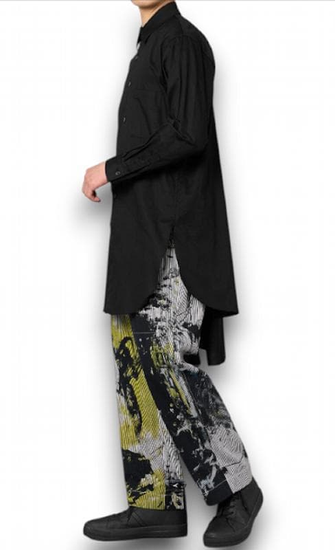 Y's ワイズ　前後アシンメトリー　バックドレープシャツ　ヨウジヤマモト