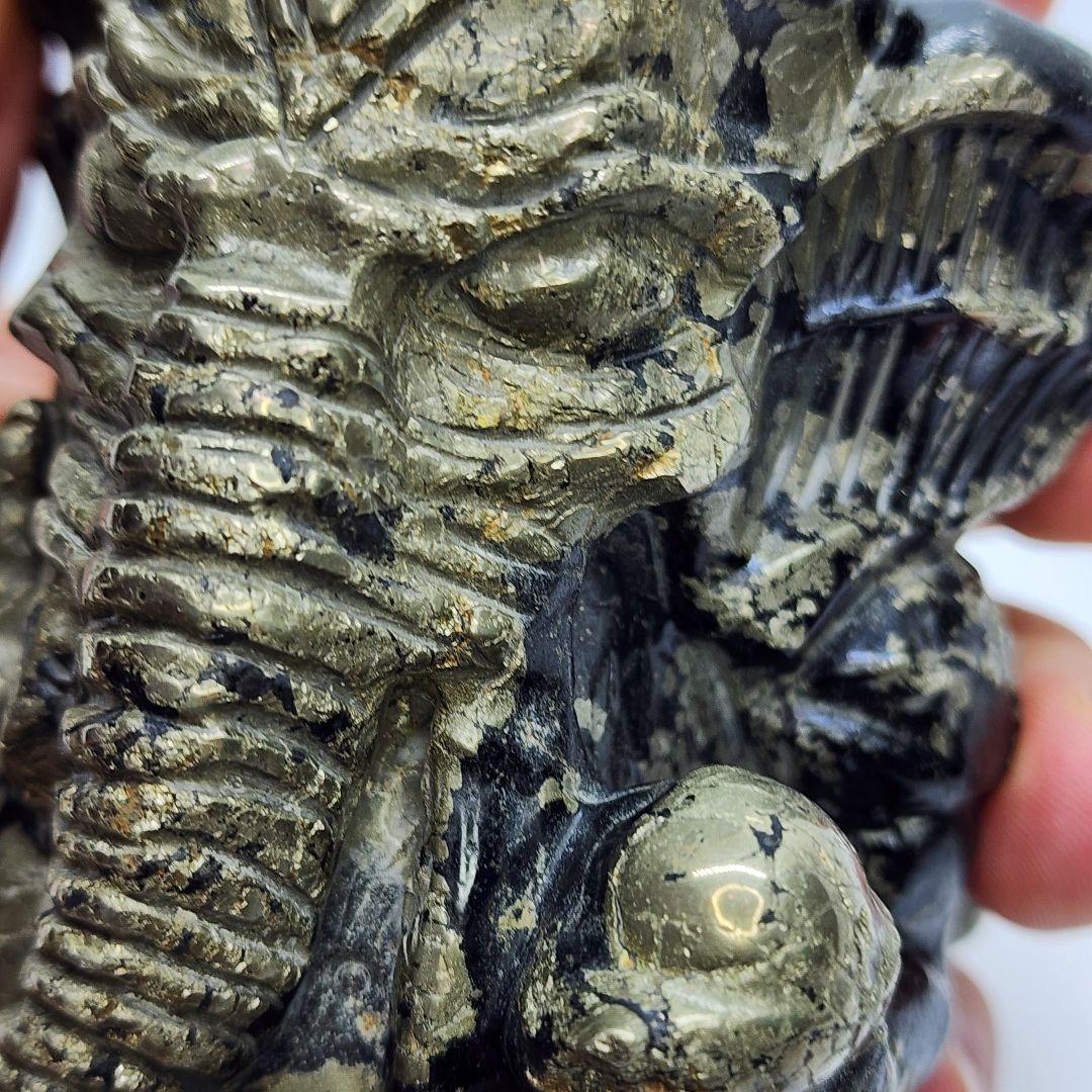 希少天然パイライトとトルマリン共生 ガネーシャ像 プレゼント付き