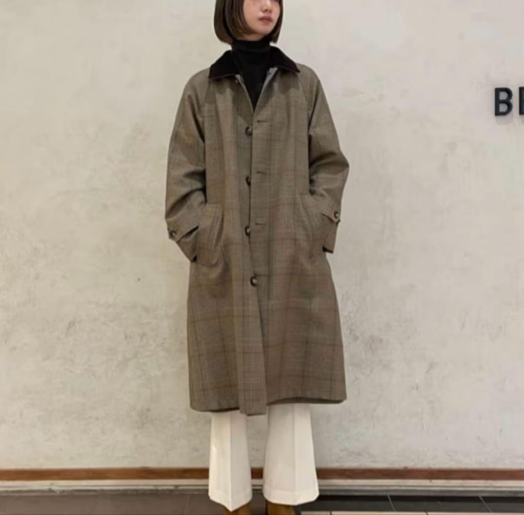 BEAUTY&YOUTH コットンシャンブレーリバーシブル ステンカラーコート