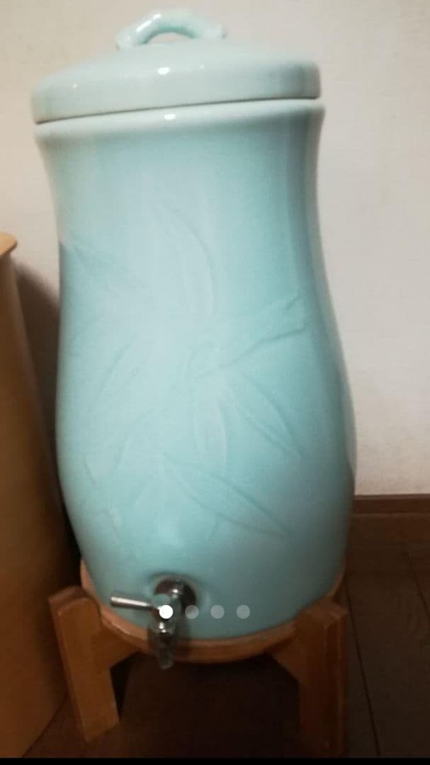 百年のしずく　有田焼　青磁　浄水器　据え置き型