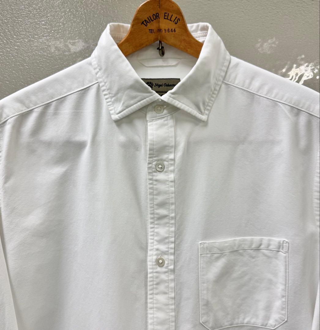 Nigel Cabourn ブリティッシュオフィサーズシャツ 52 ホワイト 白