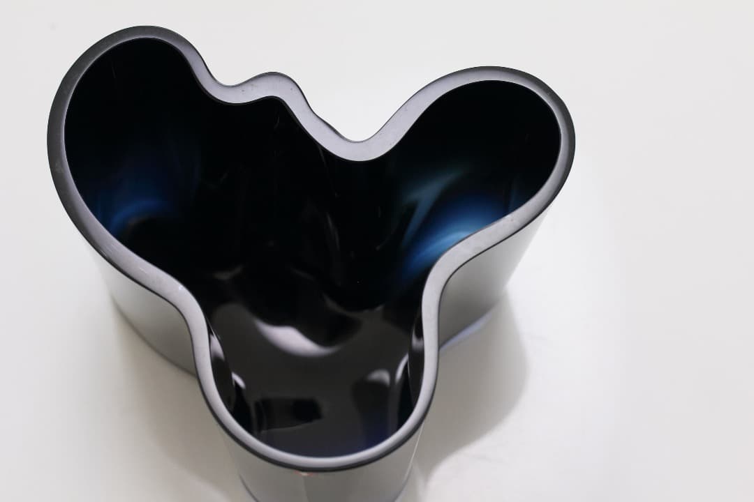 5412 アアルトベース 120mm ブラック　古いコバルトブルー　イッタラ