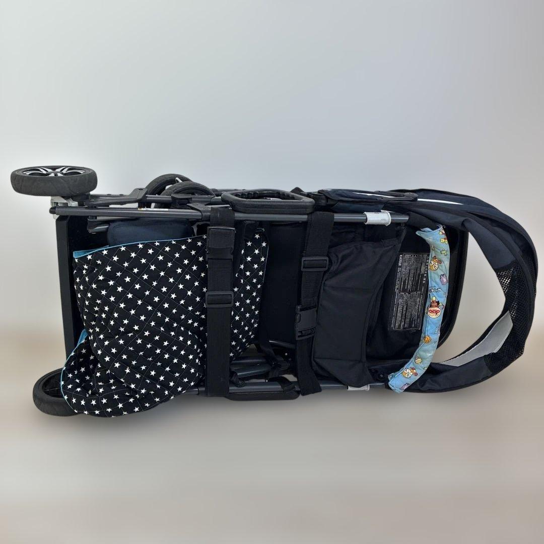 KATOJI ネイビー ベビーカー　2人でゴー　背もたれシート付