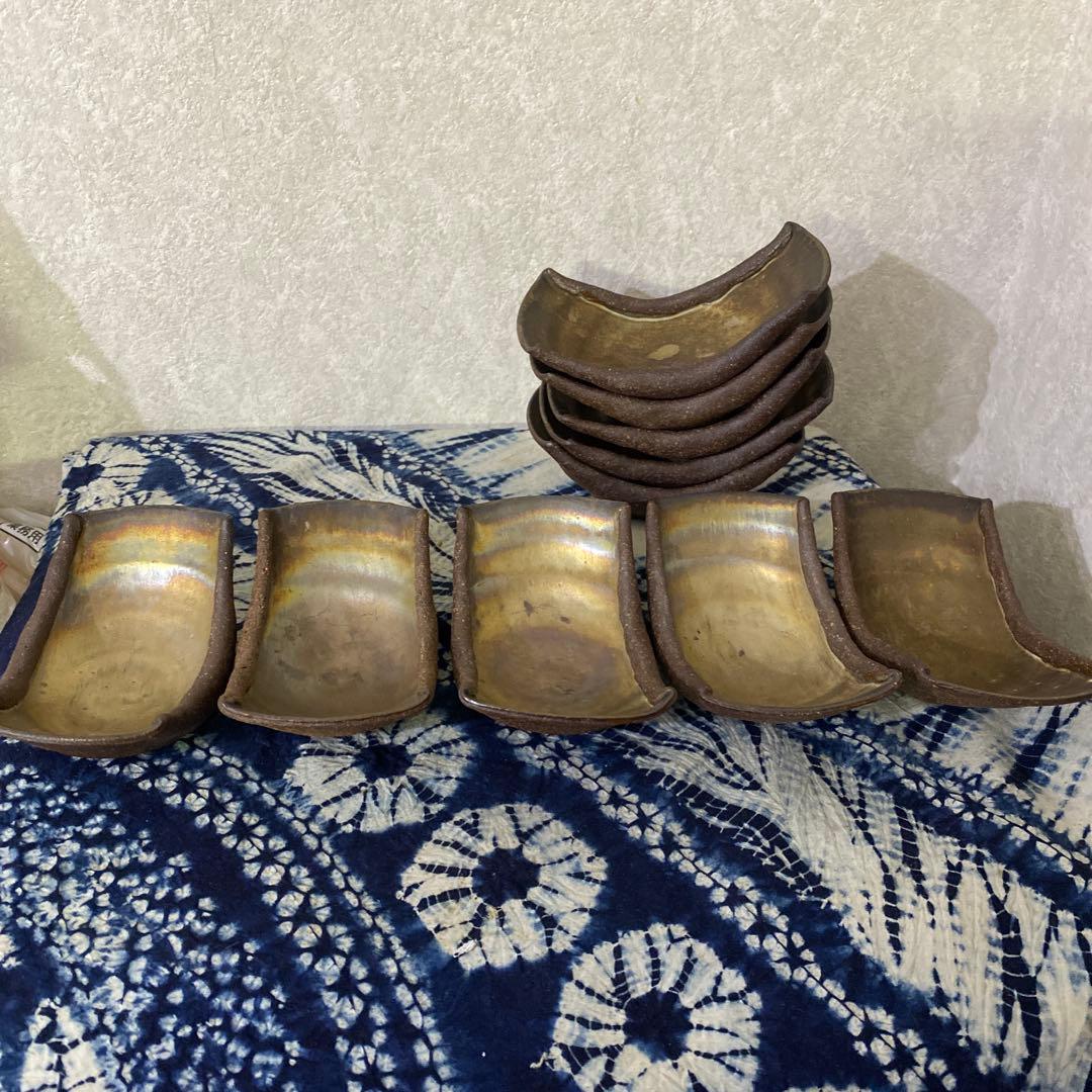 人気作家！　仁平　内銀彩　向付　小鉢　皿　高級和食器