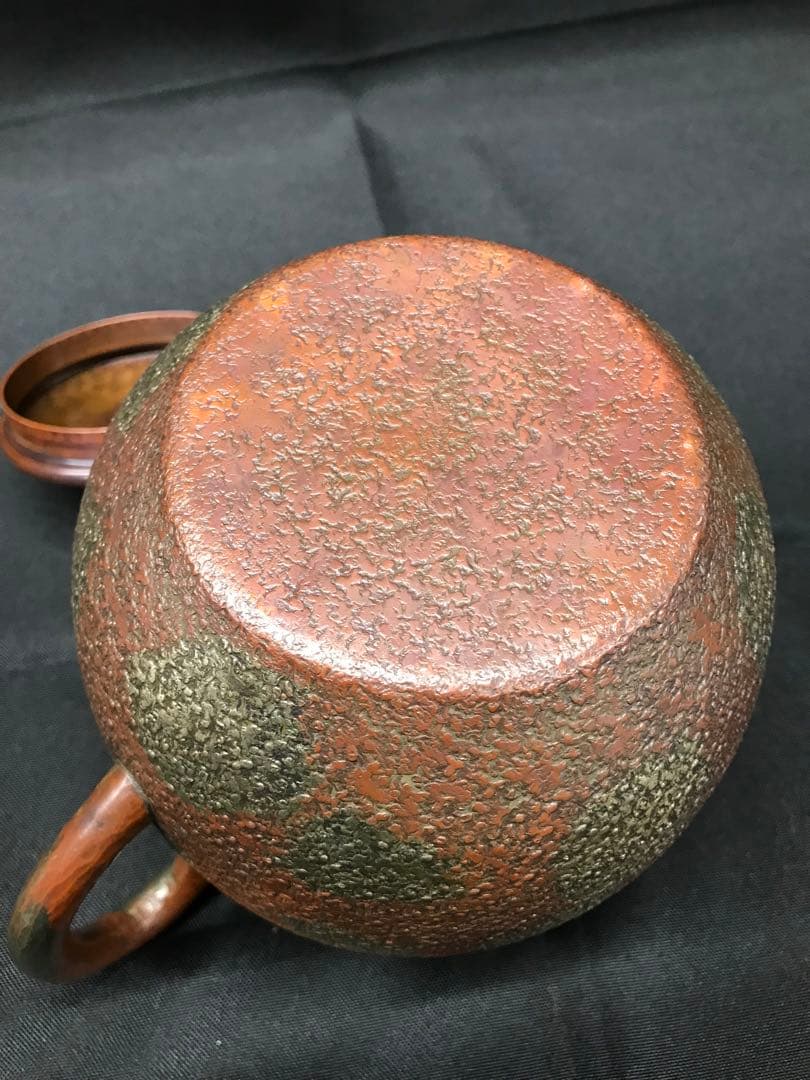 【USED】鍛金銅器　島倉堂　横手　水注　ヤカン　ポット