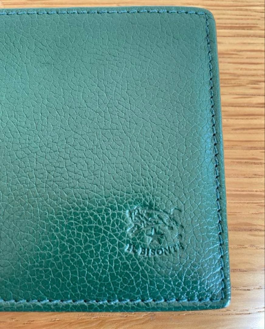 IL BISONTE イルビゾンテ　レザー二つ折りウォレット　小銭入れ付き財布