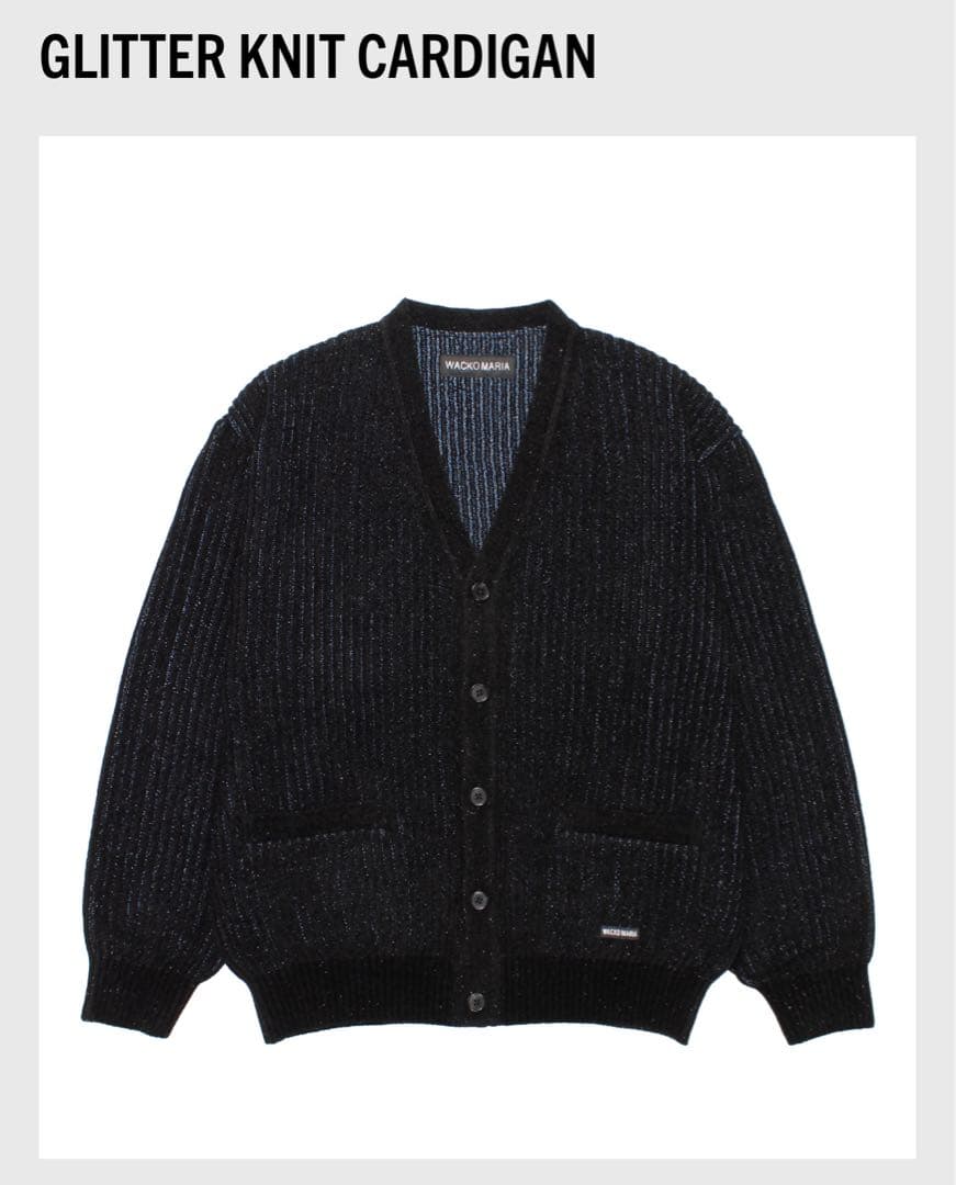 トップス 25AW wacko maria GLITTER KNIT CARDIGAN