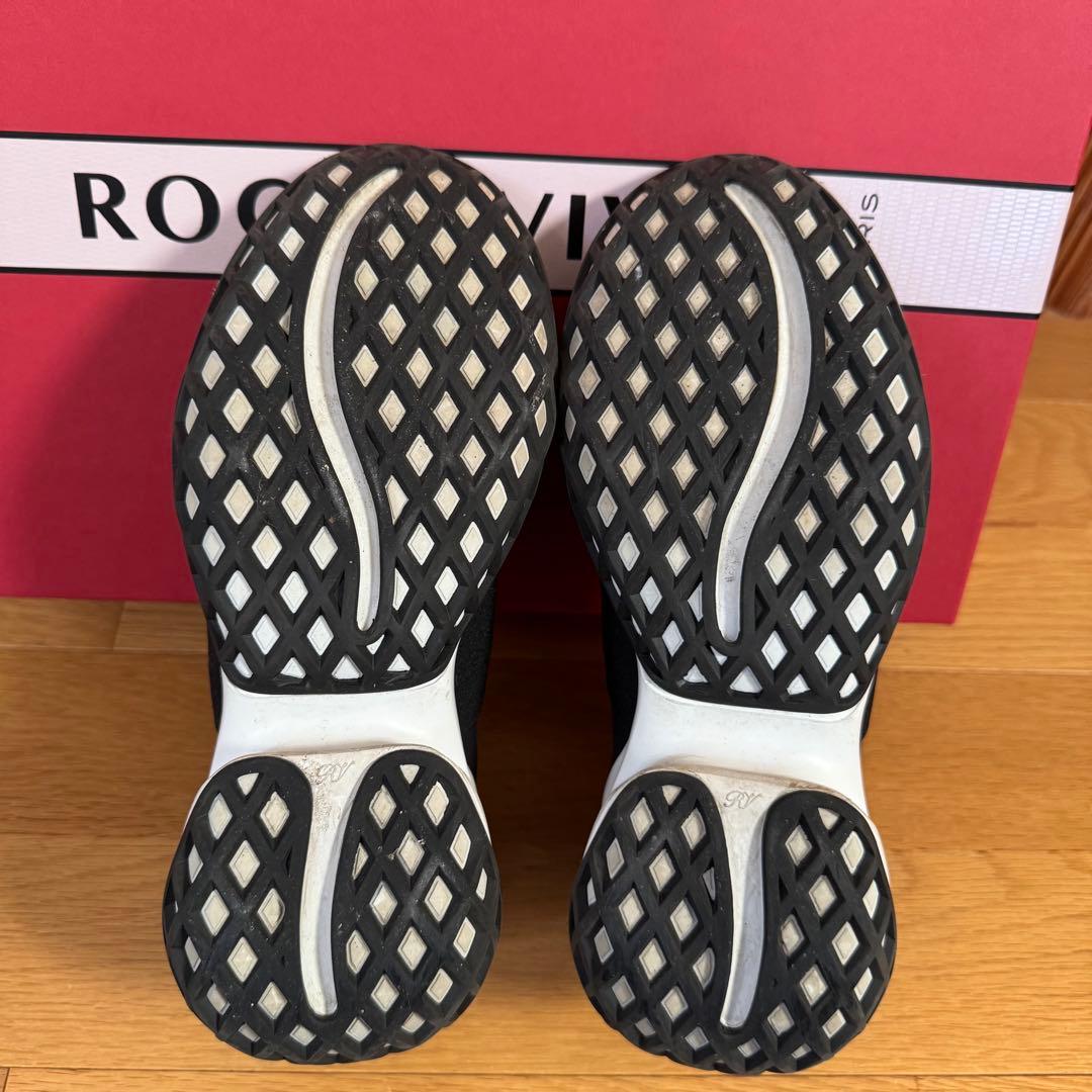 【中古】ROGER VIVIER ヴィヴ ラン ファブリック スニーカー 35
