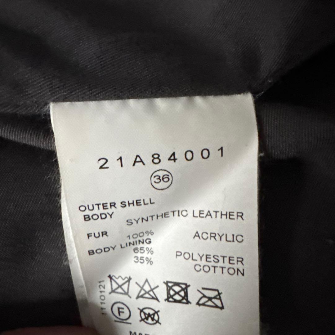 IRENE FUR HOODED LEATHER JACKETアイレネ