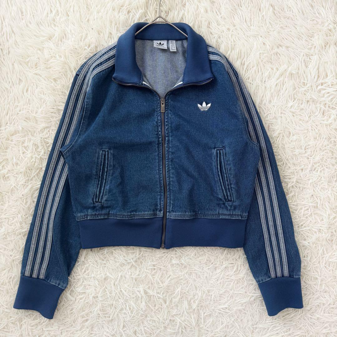 adidas アディダス トラックジャケット デニム ブルー ファイヤーバード