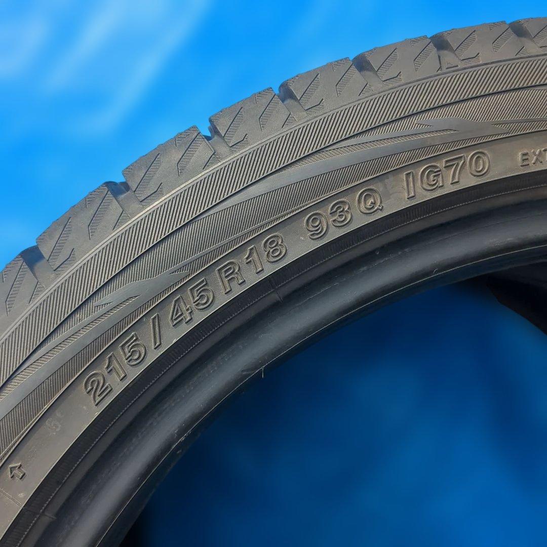 ① 215/45R18 ヨコハマiG70 バリ溝 2本 送料込み