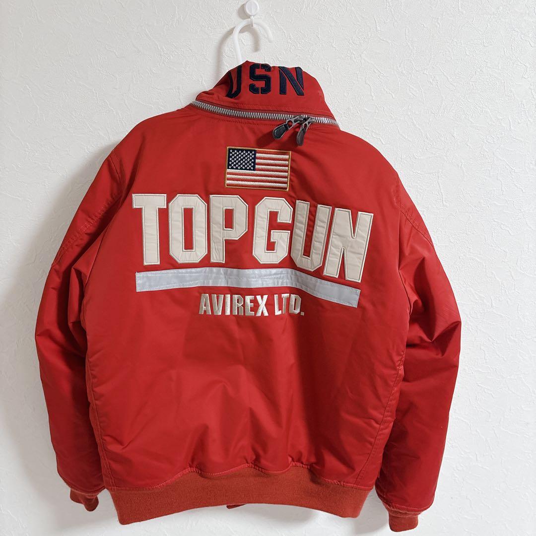 AVIREX TOPGUN フライトジャケット MA-1 ボンバージャケット 赤