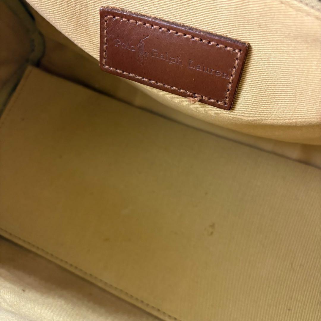 美品 ポロ ラルフローレン 2way ボストンバッグ グリーン 旅行 877