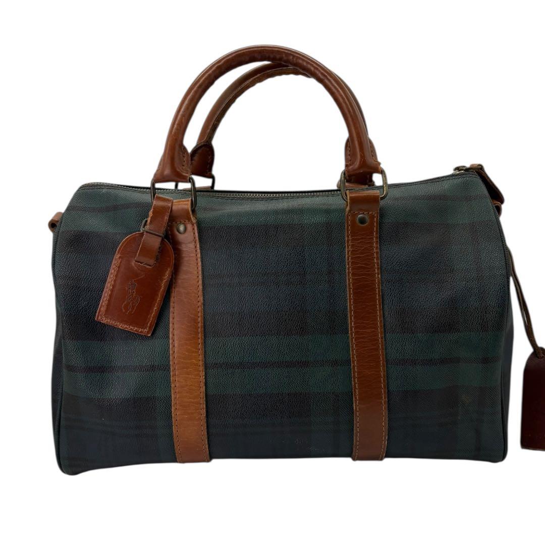 美品 ポロ ラルフローレン 2way ボストンバッグ グリーン 旅行 877