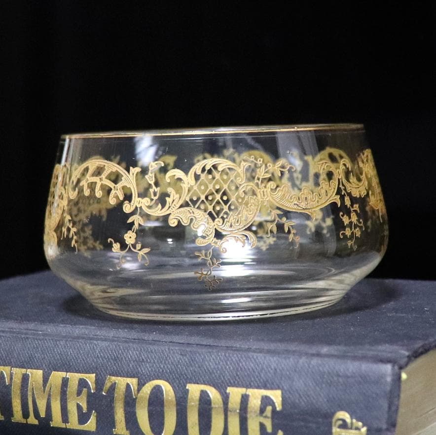 オールド・バカラ 1900年頃 金彩 ロココ調 鉢 ボウル ゴールド 茶道具