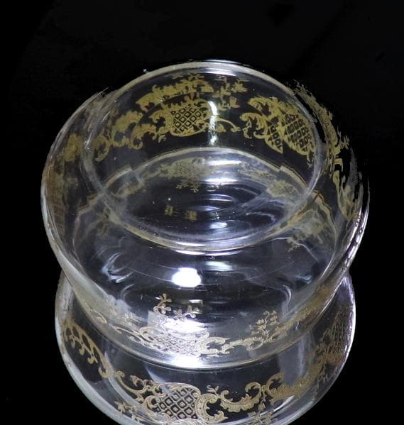 オールド・バカラ 1900年頃 金彩 ロココ調 鉢 ボウル ゴールド 茶道具