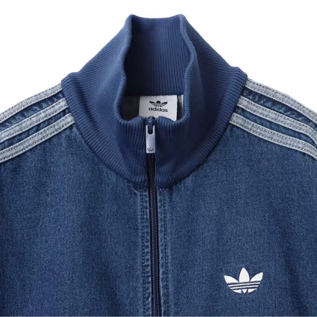 新品2XL⭐️adidasアディカラー デニム ファイヤーバード トラックトップ青