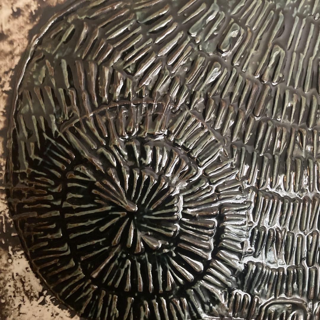 希少カラー黒緑　Lisa Larson リサラーソン KATT ネコ　陶板