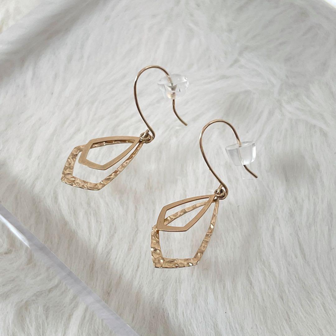 【未使用級】Jewel closet by L&Co. K10 ひし形ピアス