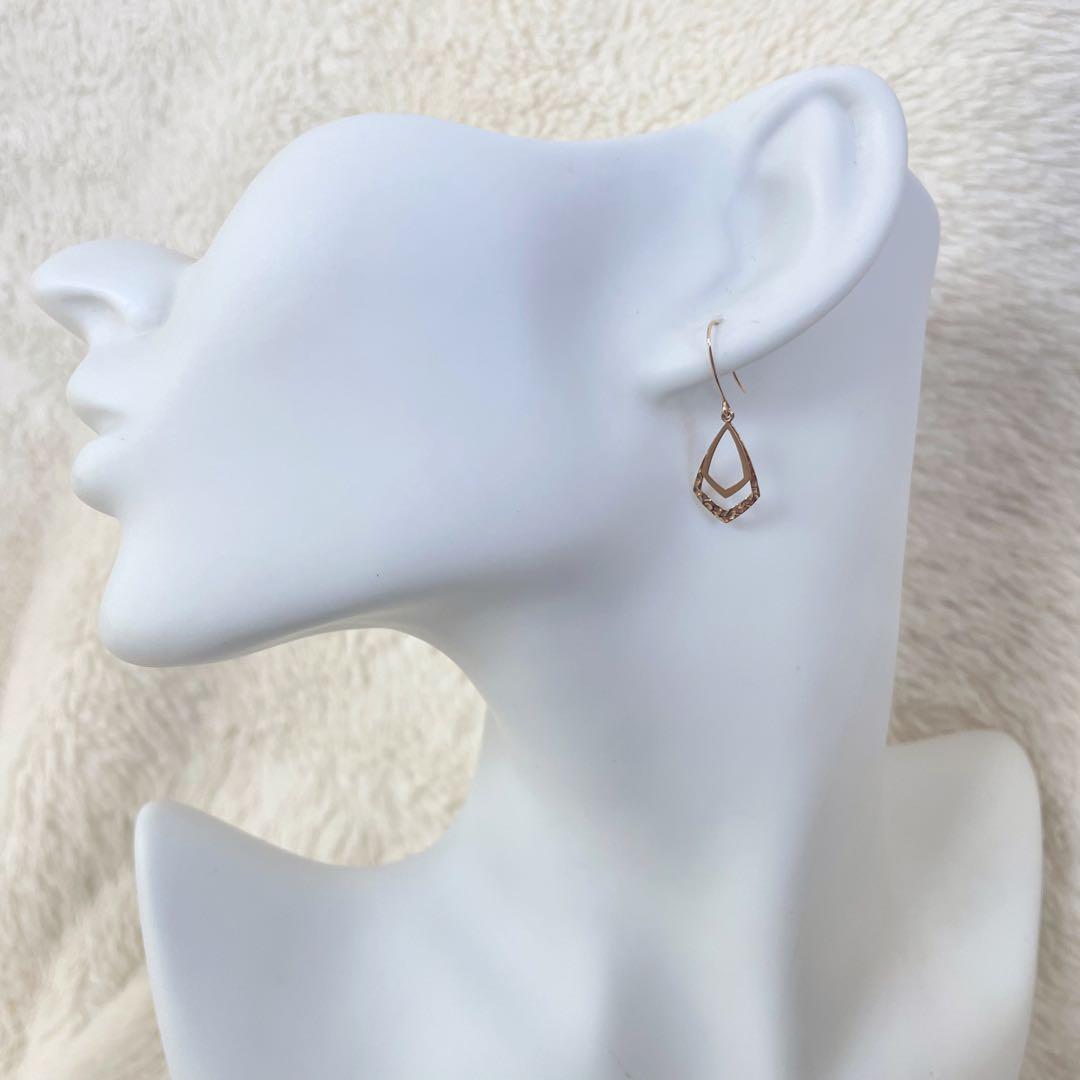 【未使用級】Jewel closet by L&Co. K10 ひし形ピアス