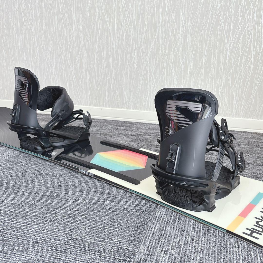 55美品❗️超豪華❗️サロモン メンズスノーボードセット★スノボ155cm+ビン付