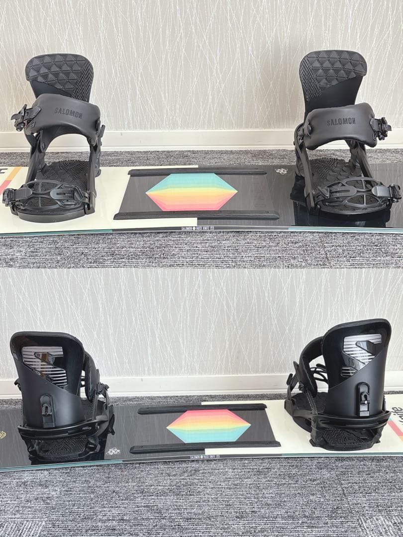 55美品❗️超豪華❗️サロモン メンズスノーボードセット★スノボ155cm+ビン付