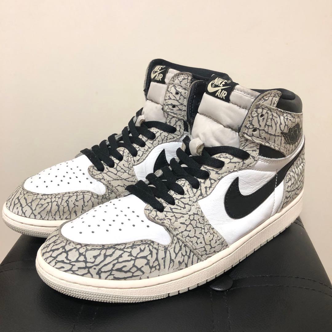 NIKE ナイキ エアジョーダン 1 レトロ ハイ OG ホワイト　セメント