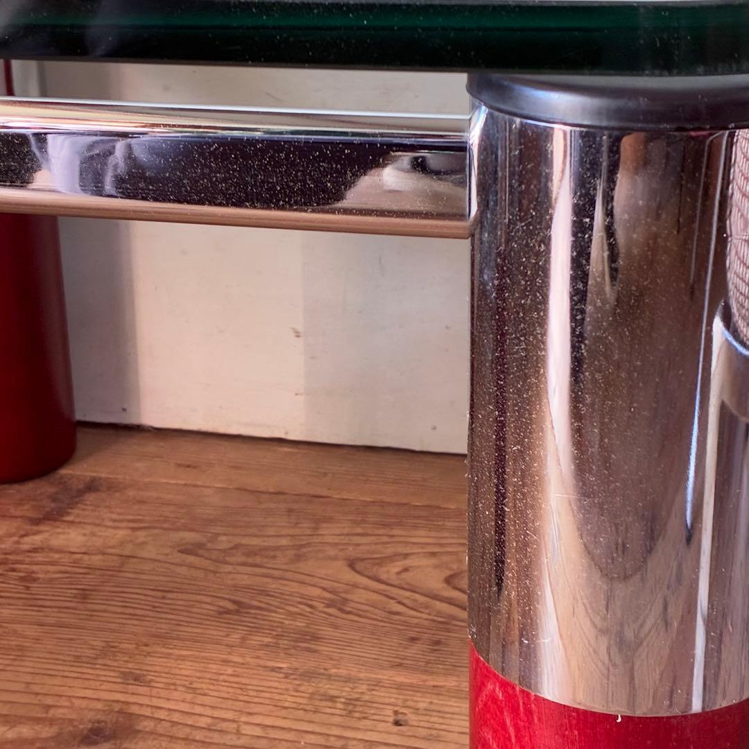 ヴィンテージ ガラステーブル ミッドセンチュリー スペースエイジ