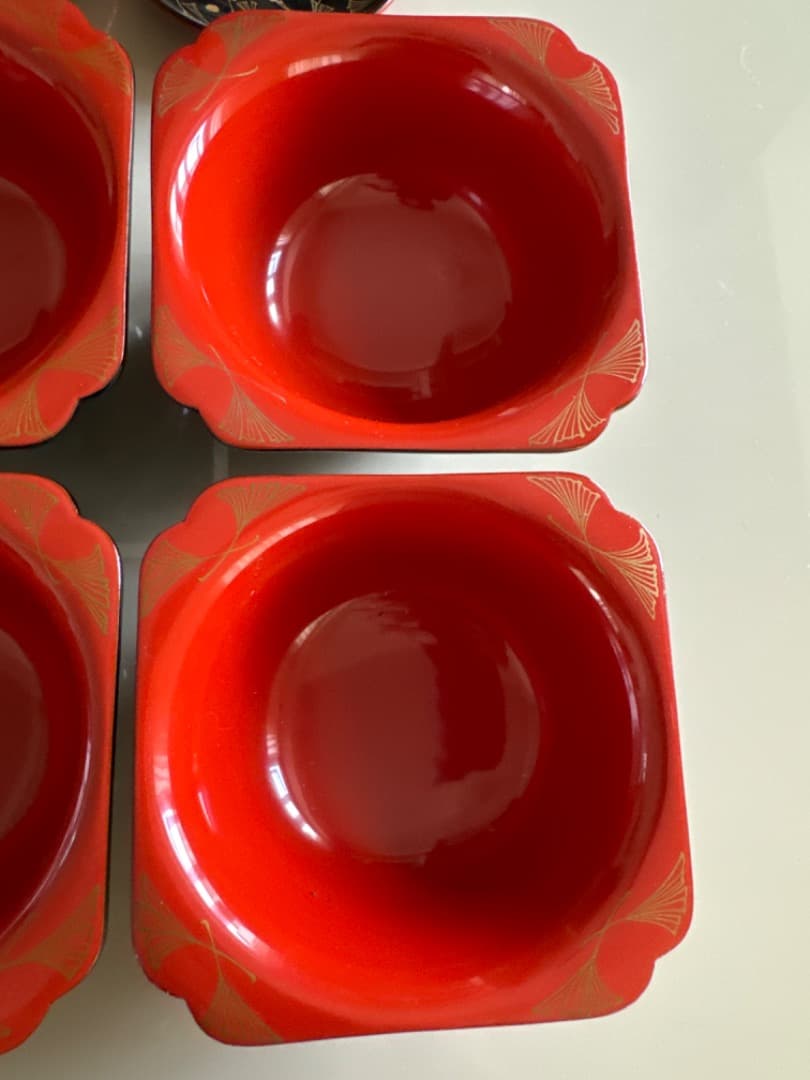 十客セット⭐️美品☆銀杏紋様蒔絵椀 祝膳用の金蒔絵の漆器 10客組 骨董 美術品