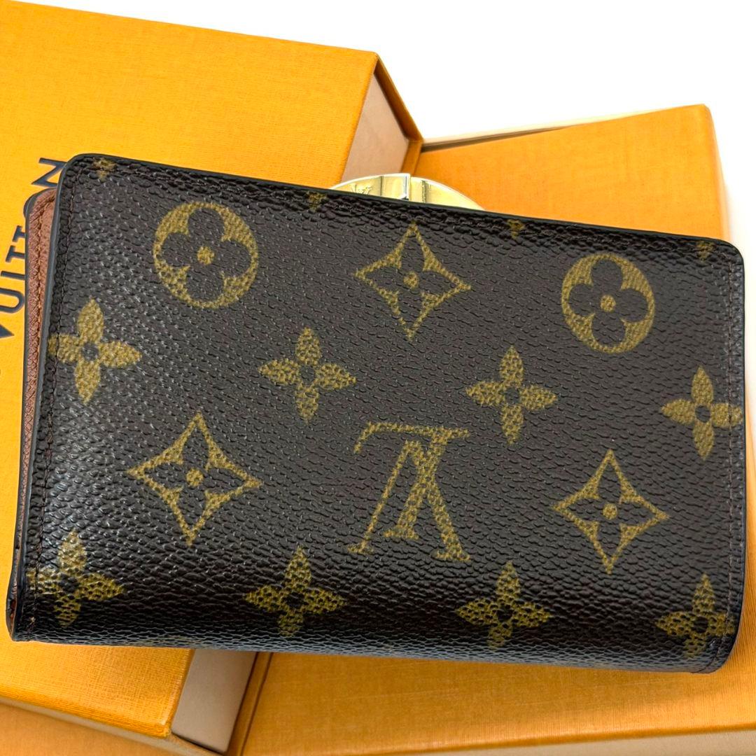 ルイヴィトン モノグラム ポルトモネ ビエ ヴィエノワ がま口 財布 二つ折り