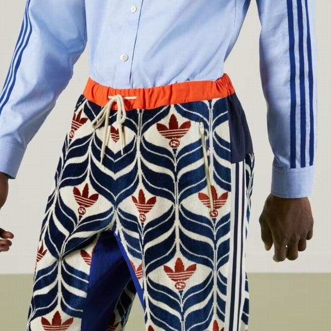 新品 グッチ×アディダス トレフォイル コーデュロイ パンツ 46サイズ