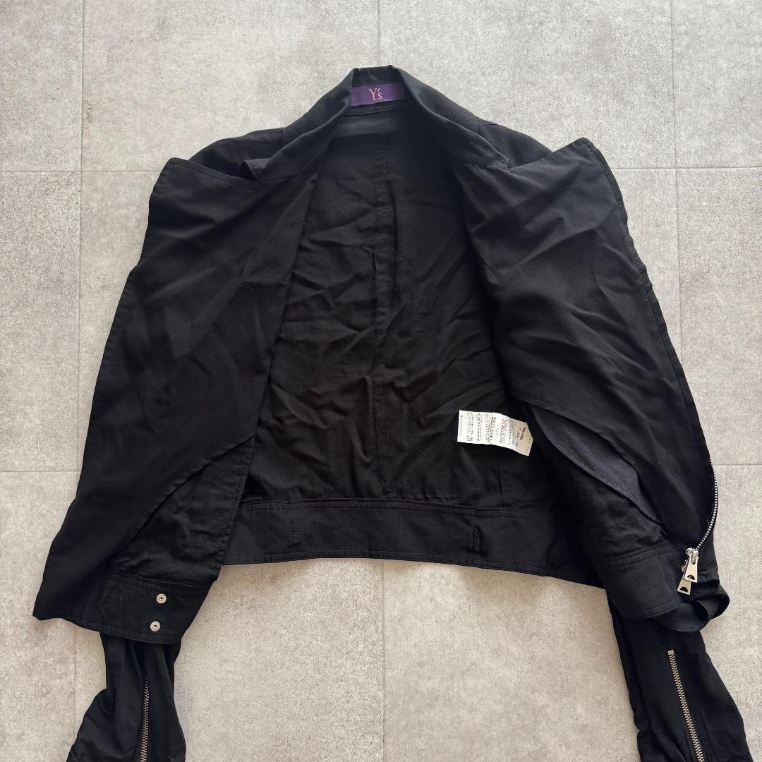 ワイズ　ライダースジャケット　黒　1　薄手　テンセル　日本製