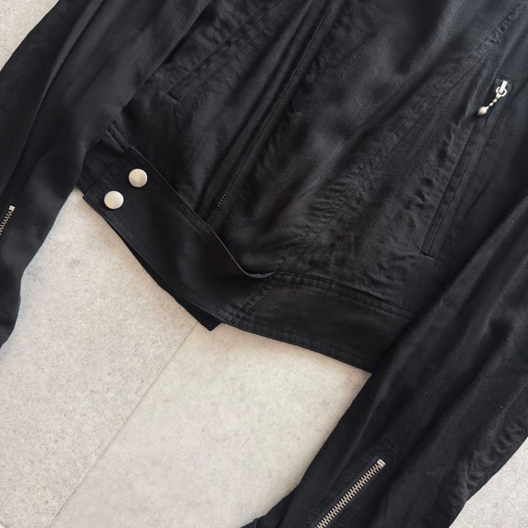 ワイズ　ライダースジャケット　黒　1　薄手　テンセル　日本製