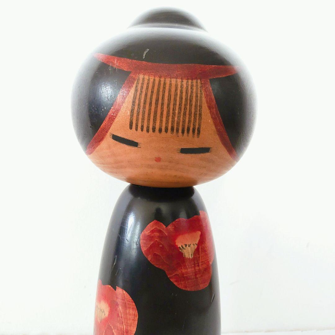 特大こけし42cm　内閣総理大臣受賞作家「渡辺正雄 寒椿B」