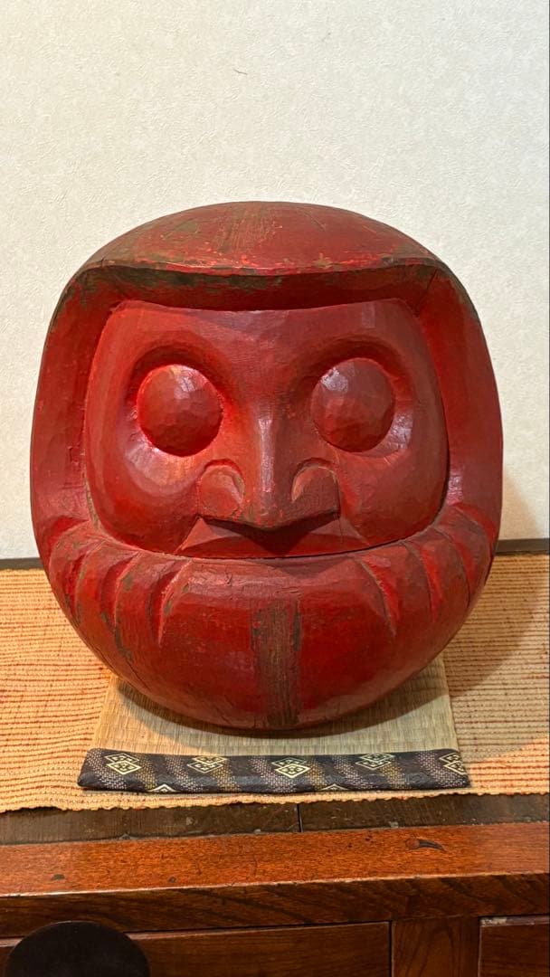 古民具　少林山だるま　だるま木型 縁起だるま　骨董　アンティーク