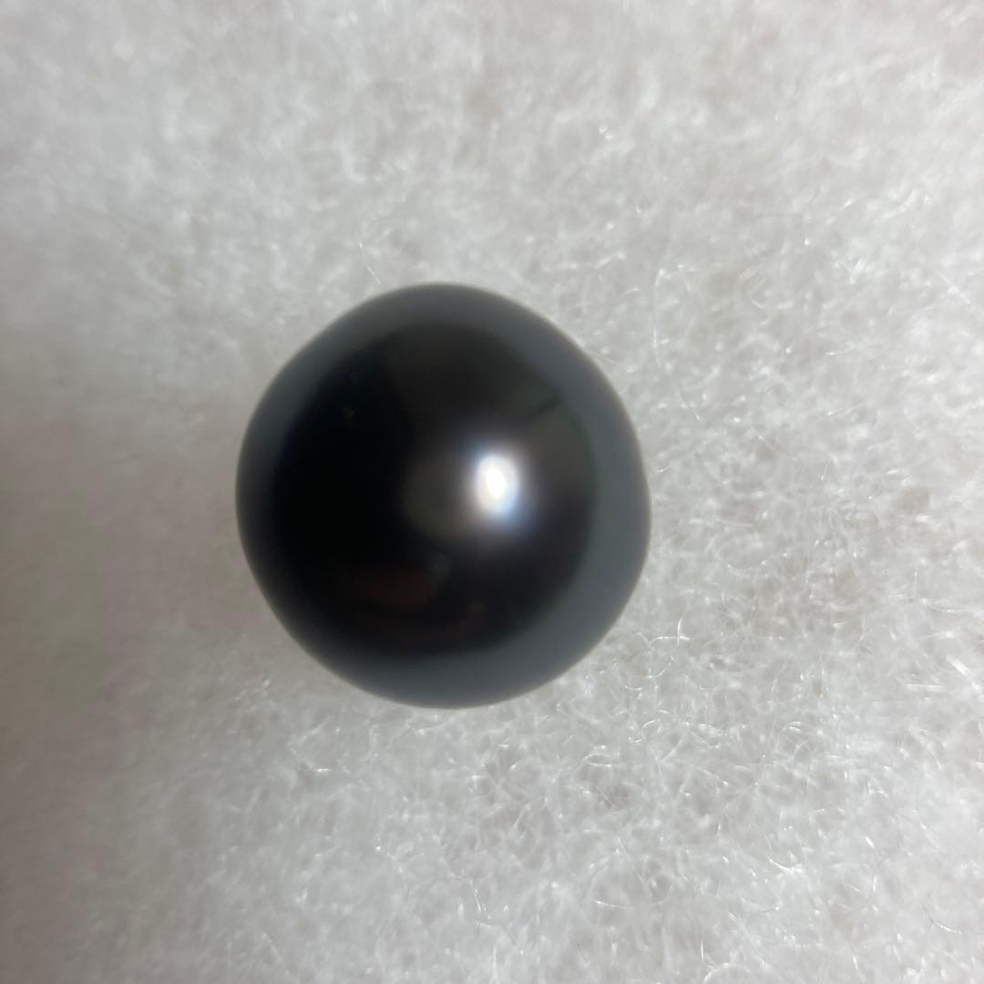 Pt900 ロングバケットカット •ブラックダイヤ　黒蝶真珠　ペンダント•トップ