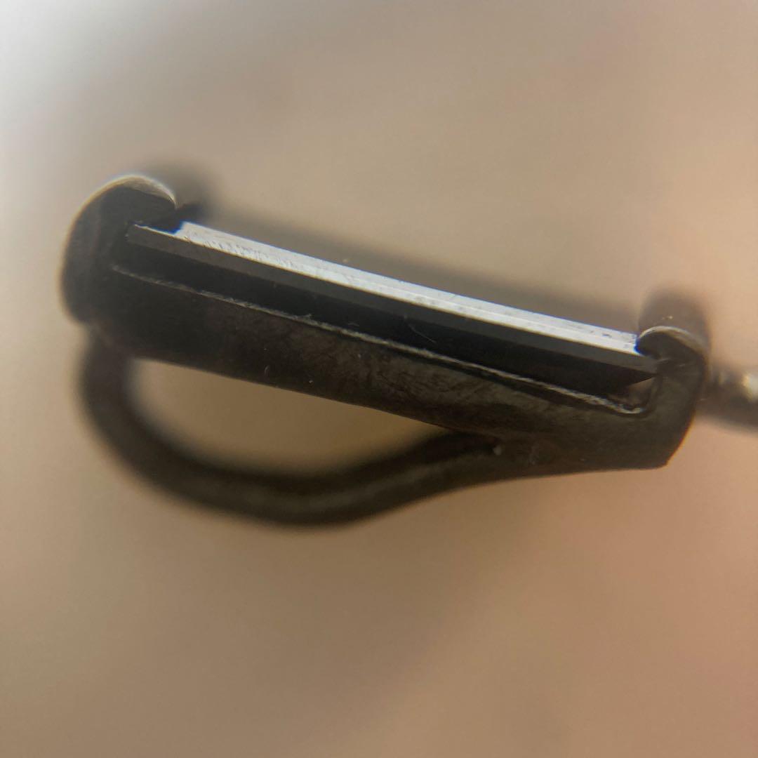 Pt900 ロングバケットカット •ブラックダイヤ　黒蝶真珠　ペンダント•トップ