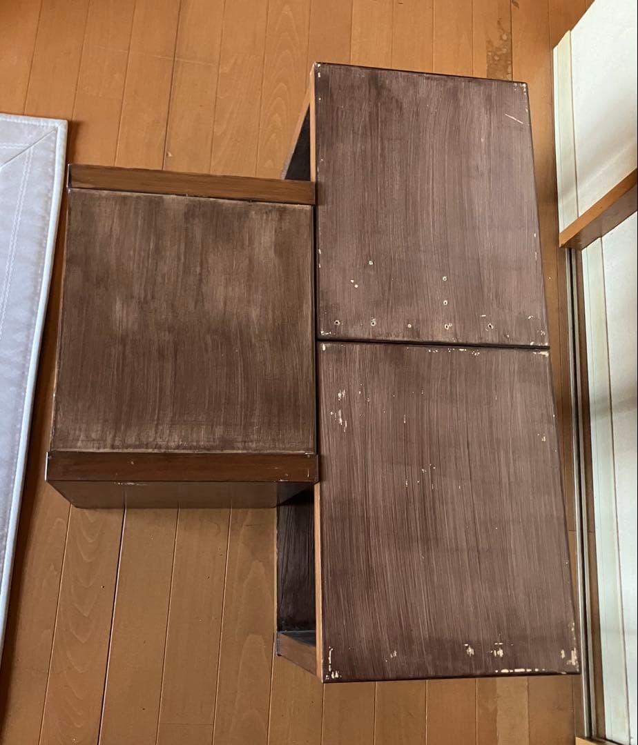 レトロ ヴィンテージ ウッドキューブボックス 3個セットUSA 古着