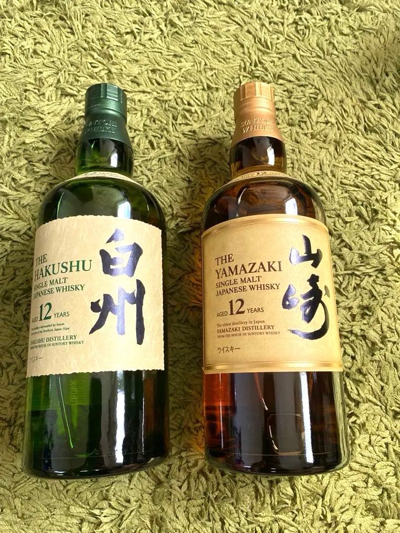 未開封　SUNTORY 白州12年&山崎12年セット　700ml 箱付き