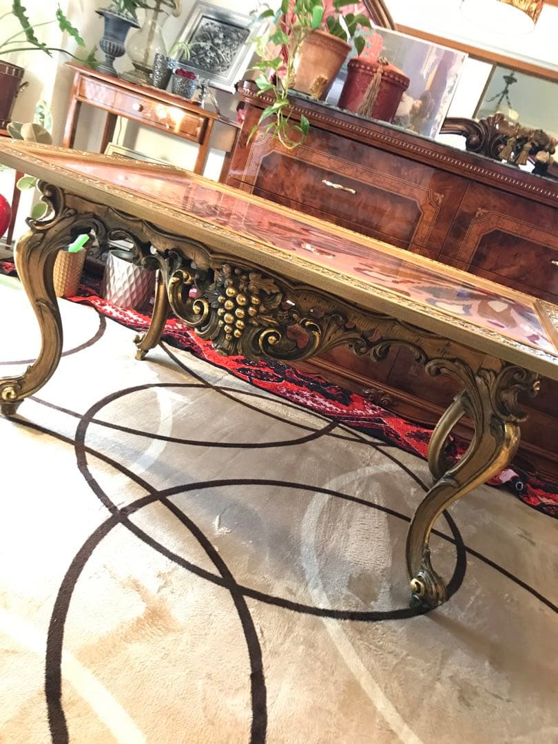 vintage センターテーブル/額装