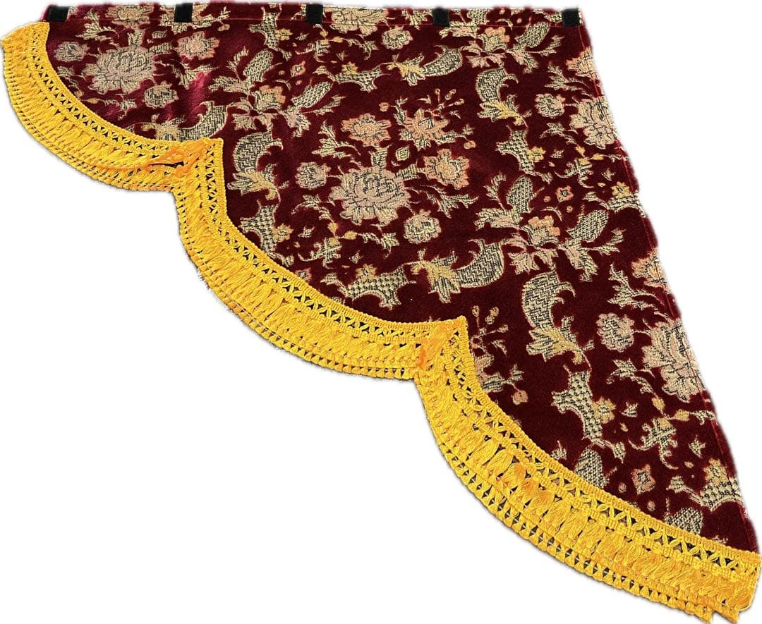 金華山　花籠グリーン　三角サイドカーテン