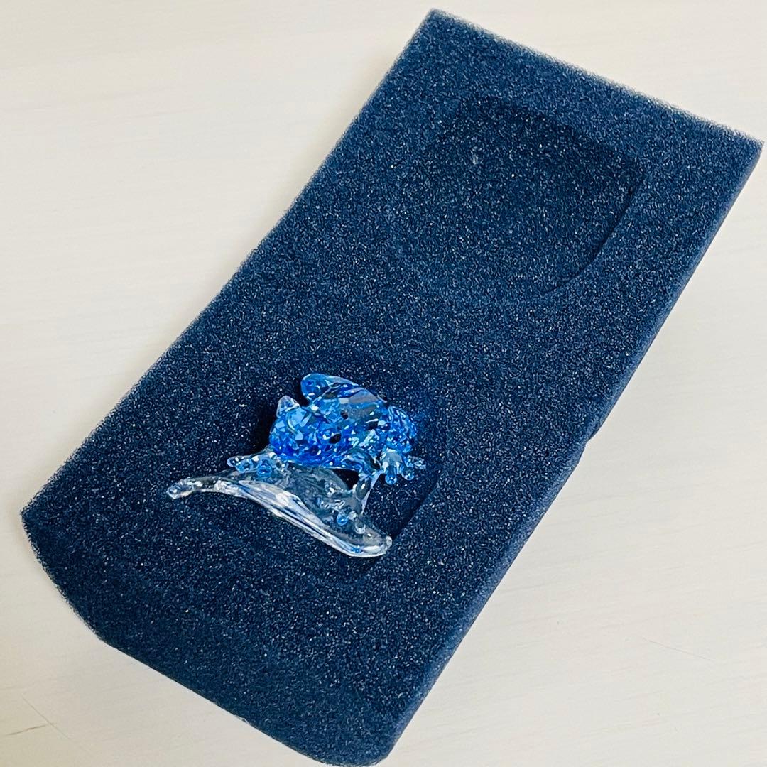 スワロフスキー SCS会員限定 2009年 青いカエル 置物 フィギュリン