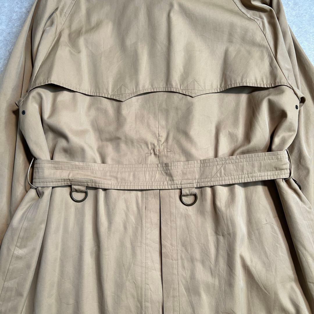ポロラルフローレン 一枚袖トレンチコート 裏地チェック ベージュ90A4