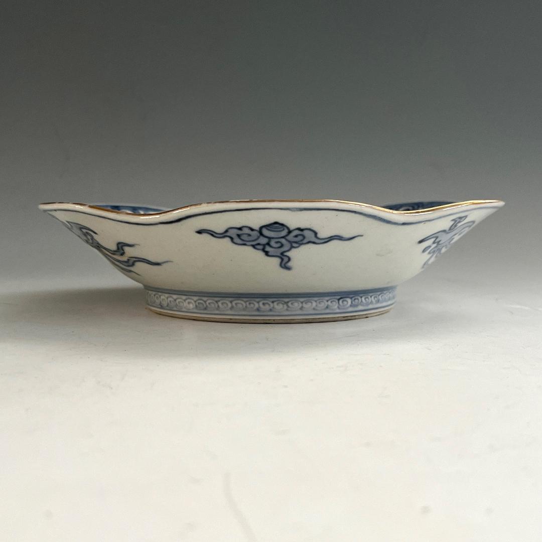 古伊万里 錦絵唐子文中鉢 肥蝶山栞岳造 款 有名小説家蒐集品 SN17