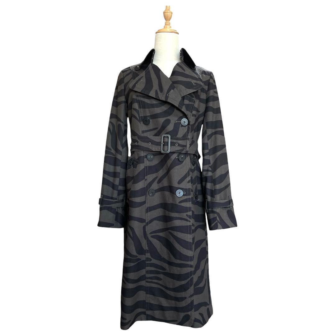 【極美品】 アクアスキュータム トレンチコート ゼブラ ライナー M カーキ