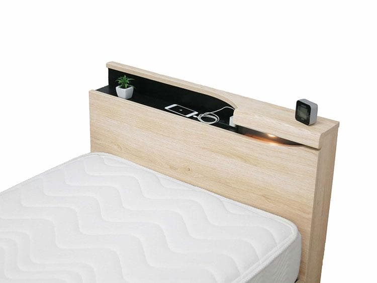 引取り限定　新品　ブックス　ベッドフレーム　右側のみ　ホワイトナチュラル