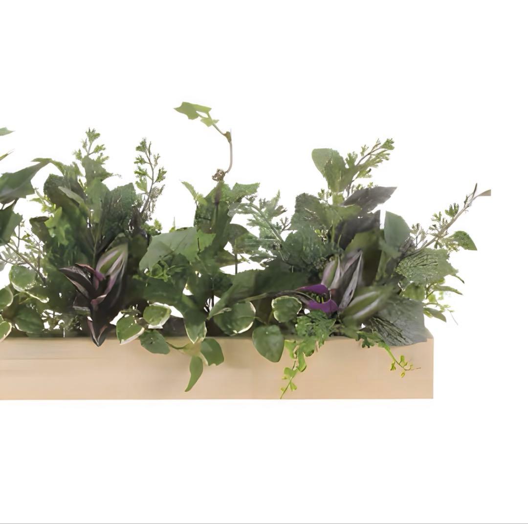 光触媒　人工観葉植物　ウォールグリーン　フェイクグリーン　ウッドボックスDXaj
