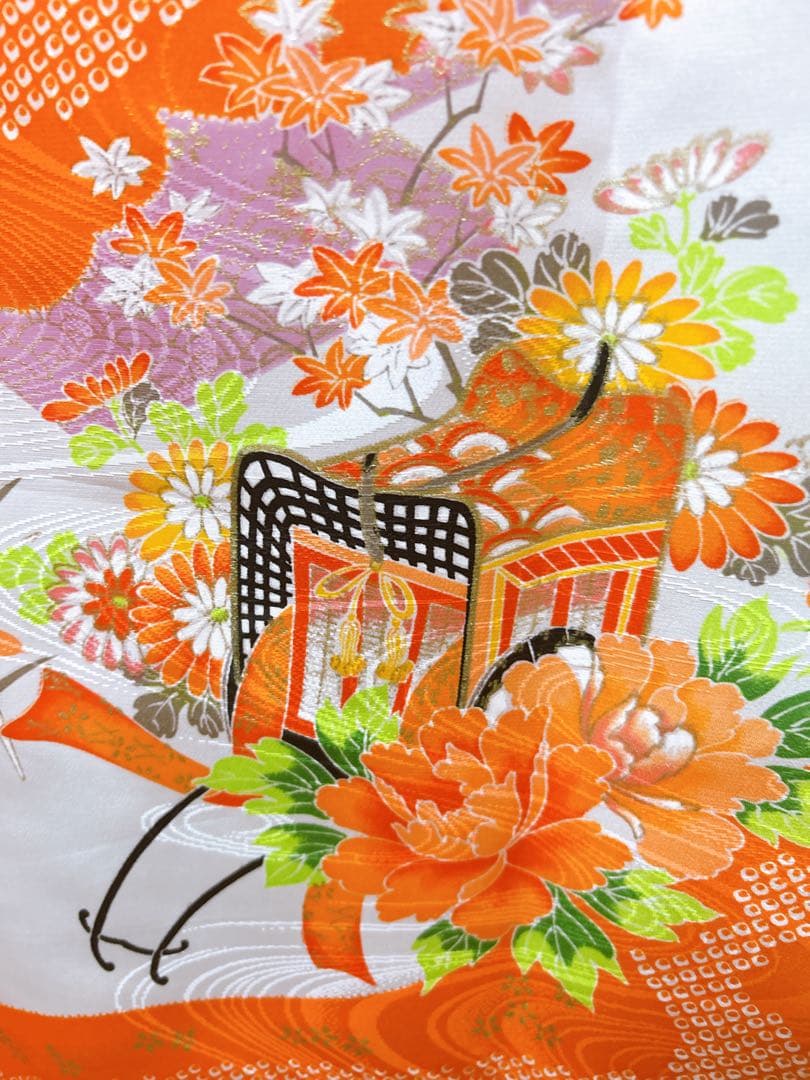 お買い得品♡七五三　7歳　女の子　フルセット　一式　朱色系