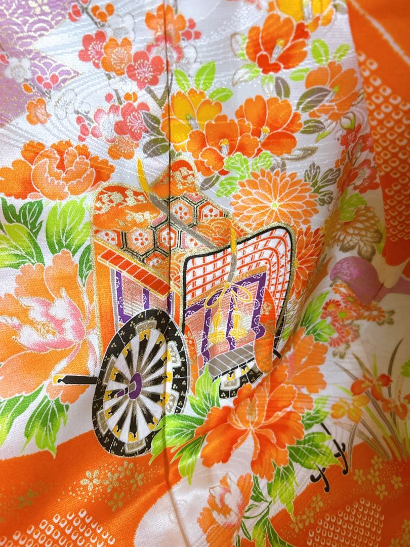 お買い得品♡七五三　7歳　女の子　フルセット　一式　朱色系